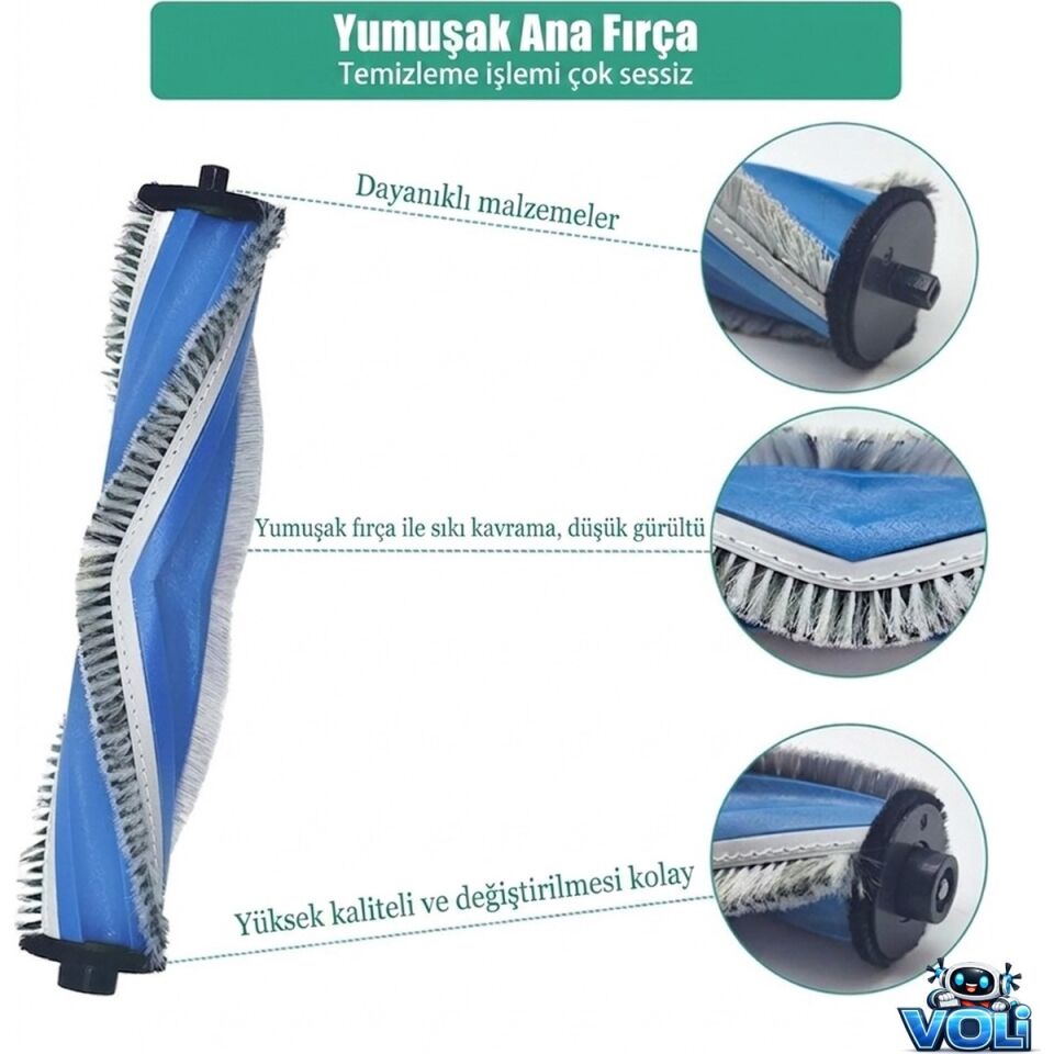 DEEBOT T30 Omni , T30 Pro , Yeedi m12 pro+ Ana Fırça Avantajlı Toptan Fiyat Koli 200 Adet