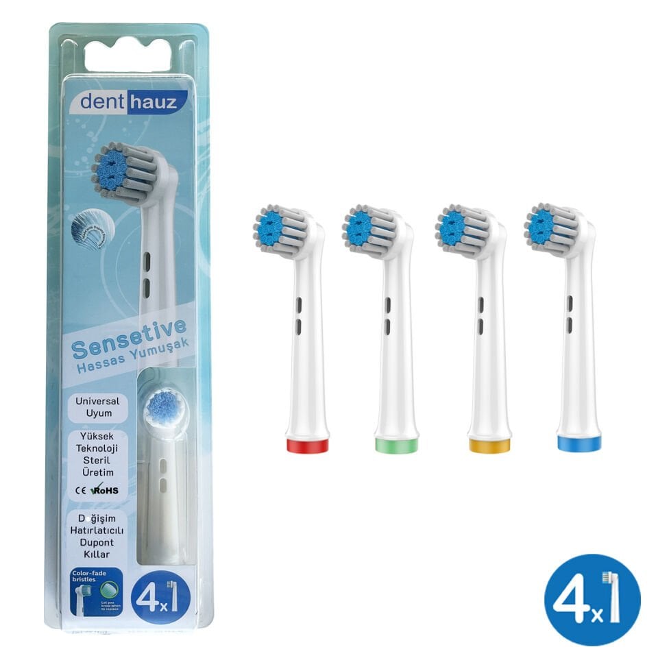 Sensetive Yedek Diş Fırçası Başlığı 4 Adet - Avantajlı Toptan Fiyat