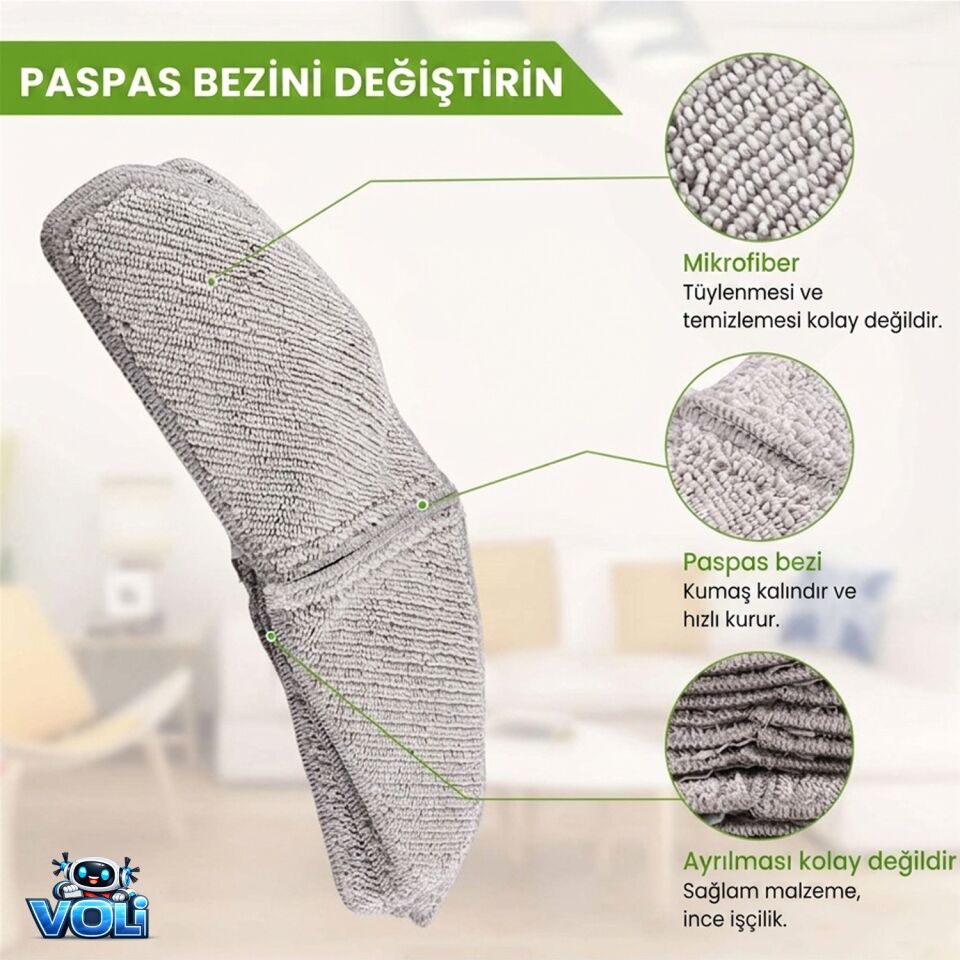 Midea M8+ için Mop Bezi 1 Adet