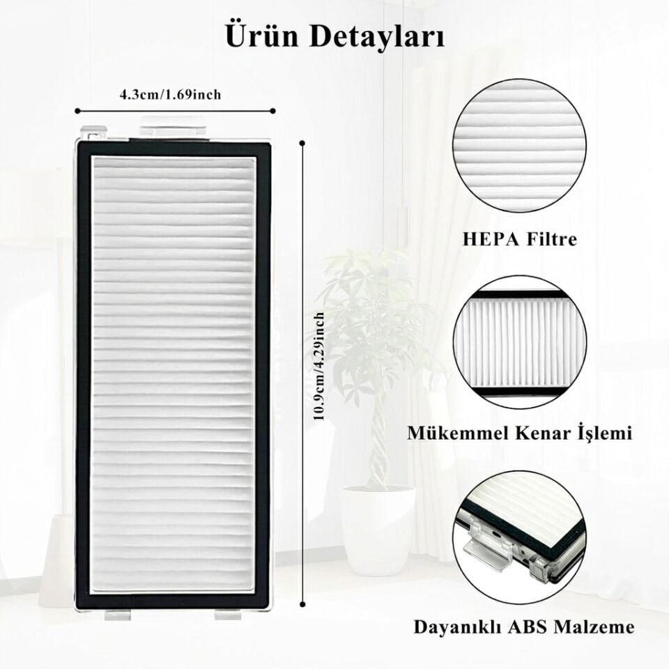 Qrevo Curv 2 Flow , Master ve Saros Z70 Uyumlu Hepa Filtre (2 Adet)