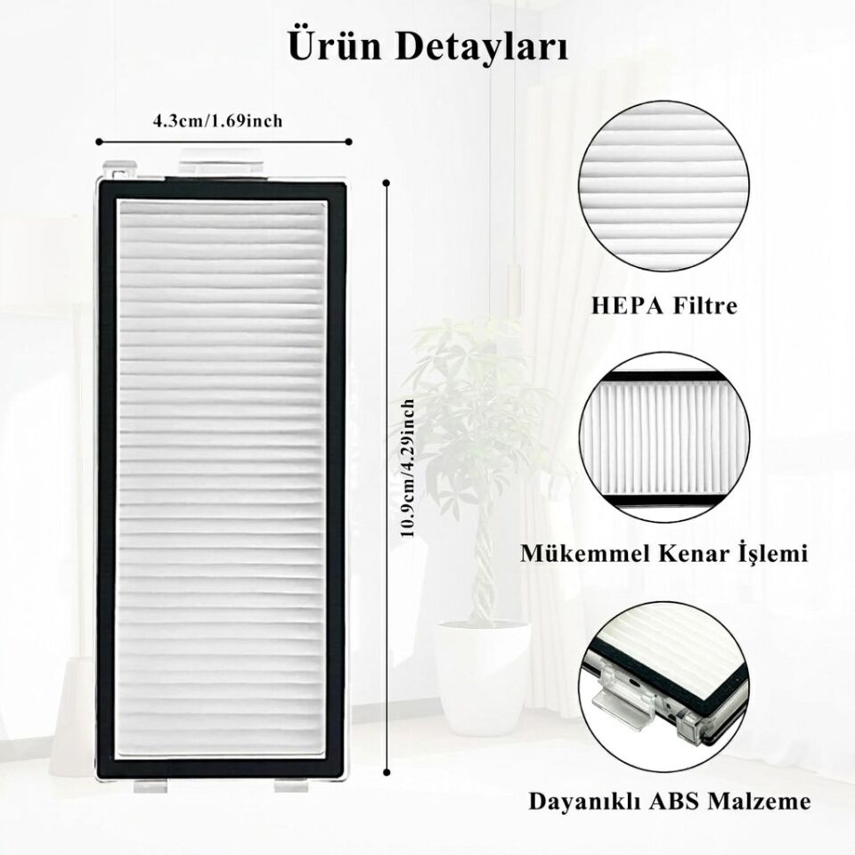 Qrevo Curv 2 Flow , Master ve Saros Z70 Uyumlu Hepa Filtre (2 Adet) - Avantajlı Toptan Fiyat Koli 200 Adet