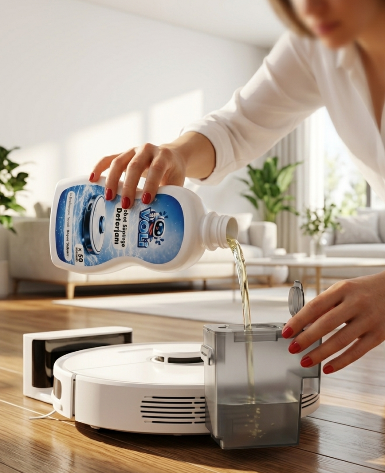 Ultra-Shine Robot Süpürge Deterjanı – Leke Karşıtı I Üstün Beyaz Sabun Etkisi (500 ml • 50 Kullanım)