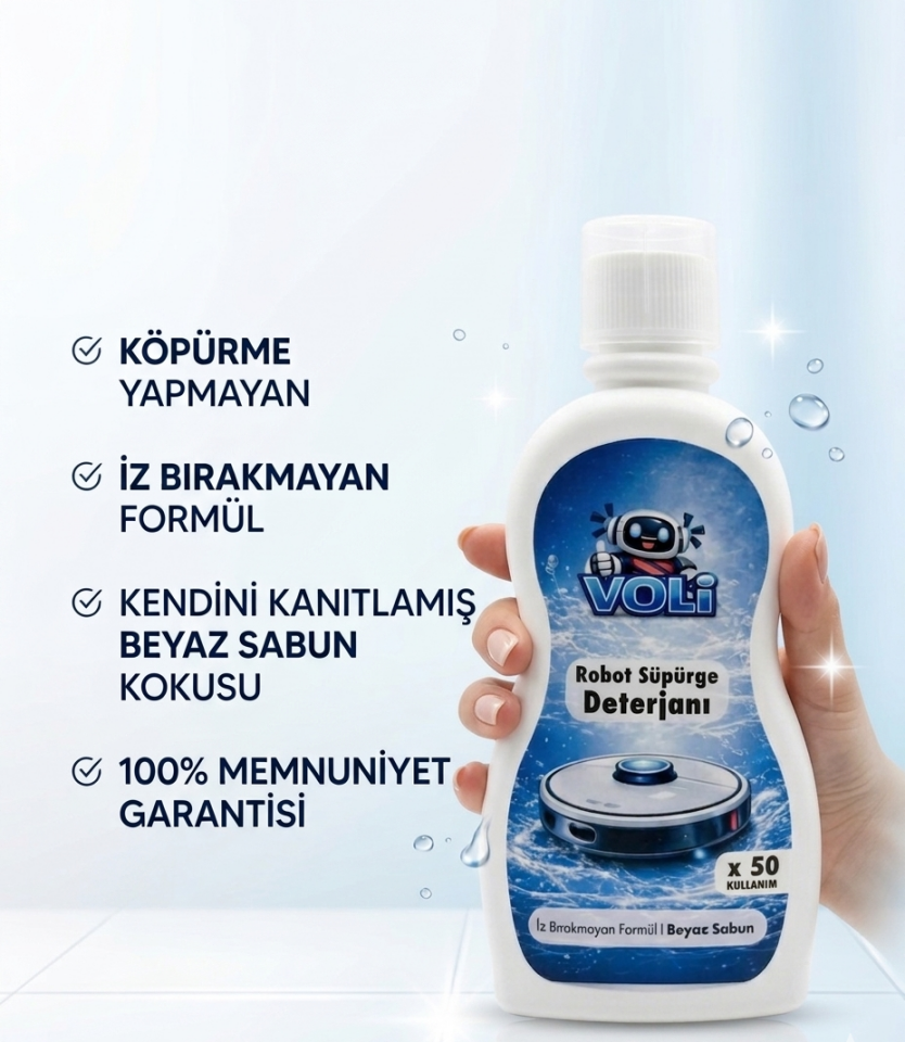 Ultra-Shine Robot Süpürge Deterjanı – Beyaz Sabun 500 ml Koli 18 Adet