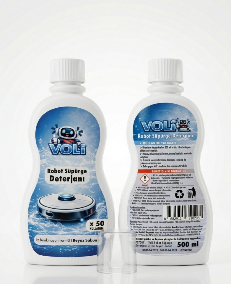 Ultra-Shine Robot Süpürge Deterjanı – Beyaz Sabun 500 ml Koli 18 Adet