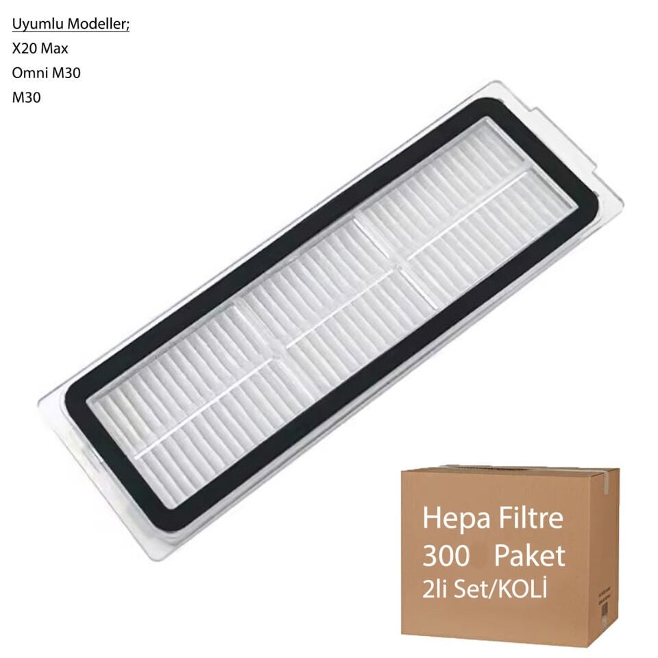 X20 Max / M30  / X20 Pro Hepa Filtre 2 Adet - Avantajlı Toptan Fiyat Koli - 300 Adet