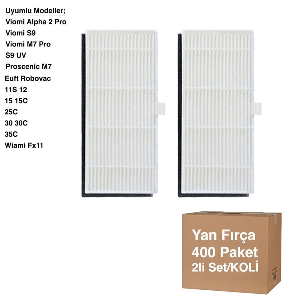 Viomi S9 Hepa Filtre 2 Adet - Avantajlı Toptan Fiyat  Koli - 200 Adet