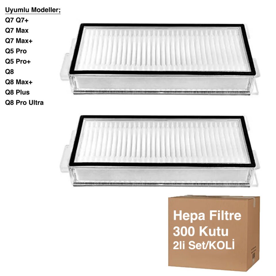 Q7 Q8 Hepa Filtre 2 Adet - Avantajlı Toptan Fiyat  Koli - 300 Adet