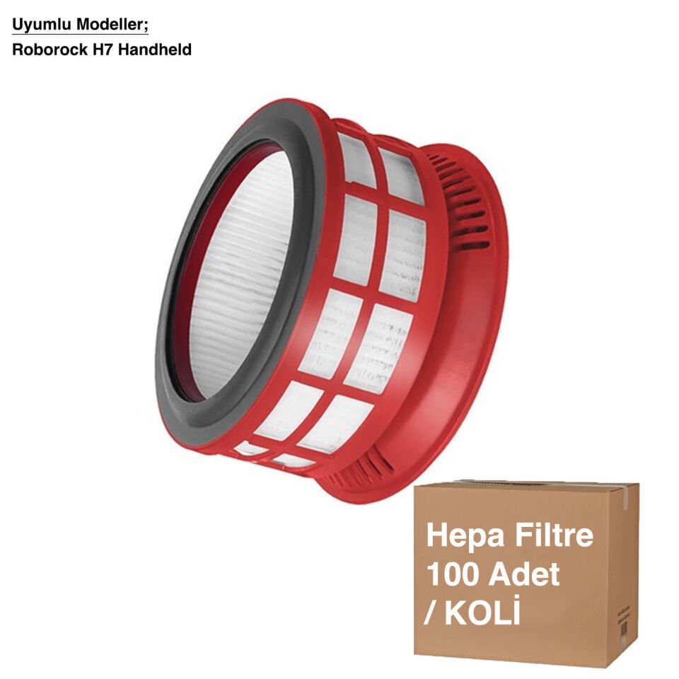 H7 Handheld Arka Kırmızı Hepa Filtre - Avantajlı Toptan Fiyat  Koli - 100 Adet
