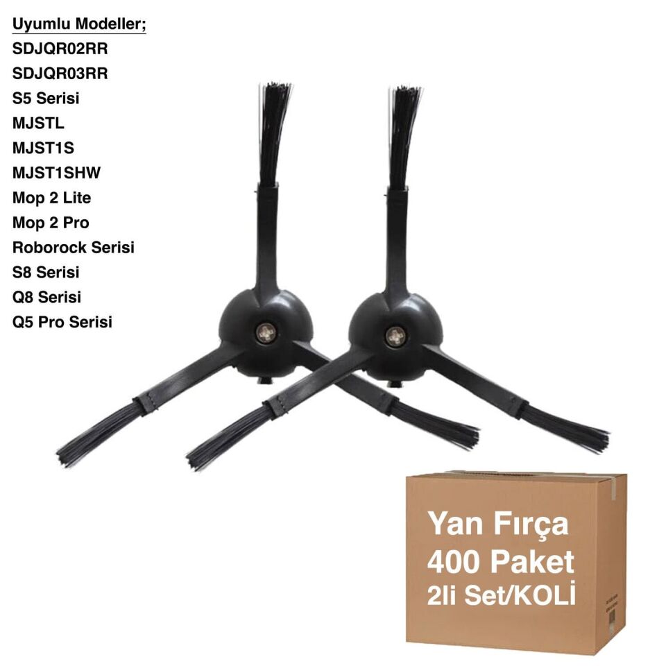 S5 S8 Q8 Siyah Yan Fırça 2 Adet - SDJQR02RR - Avantajlı Toptan Fiyat  Koli - 400 Adet