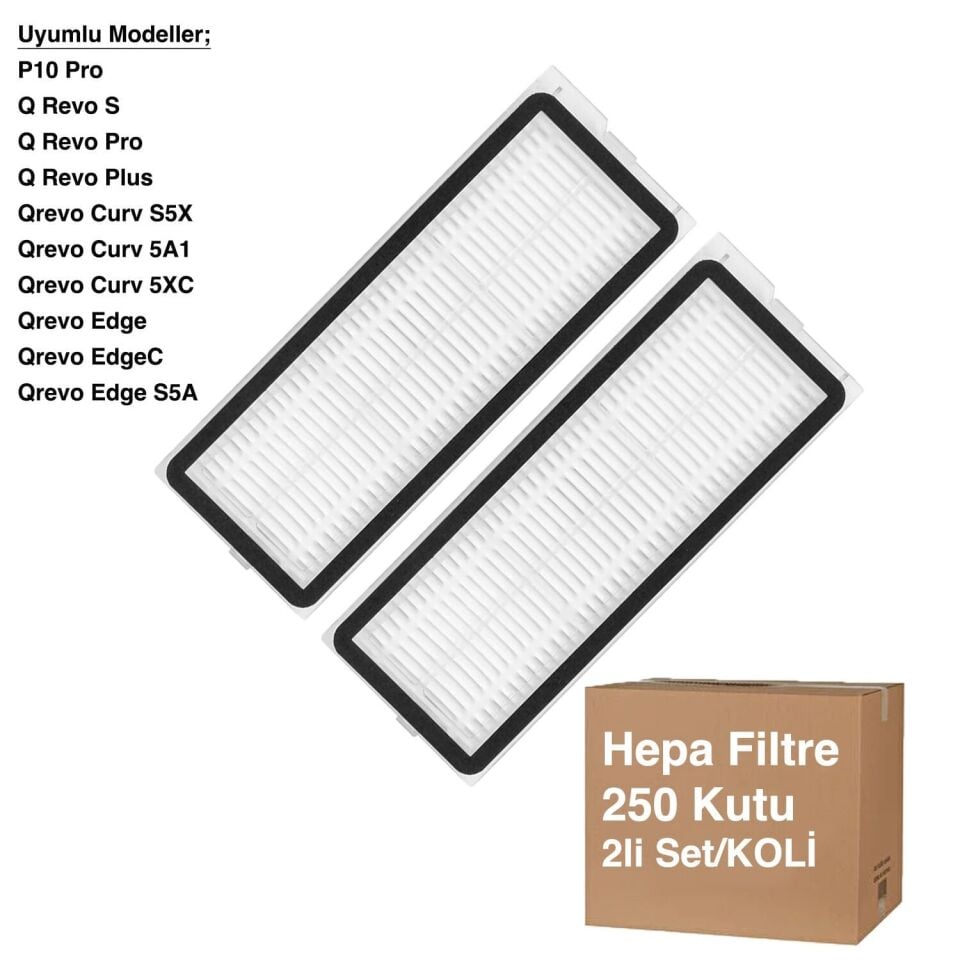 P10Pro - Q Revo MaxV Hepa Filtre 2 Adet - Avantajlı Toptan Fiyat  Koli - 250 Adet