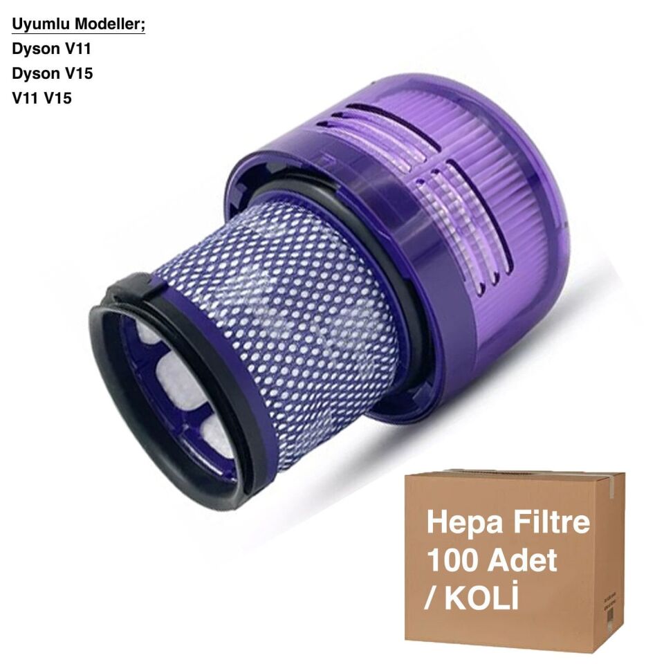 V11-V15 Mor Hepa Filtre - Avantajlı Toptan Fiyat  Koli - 100 Adet