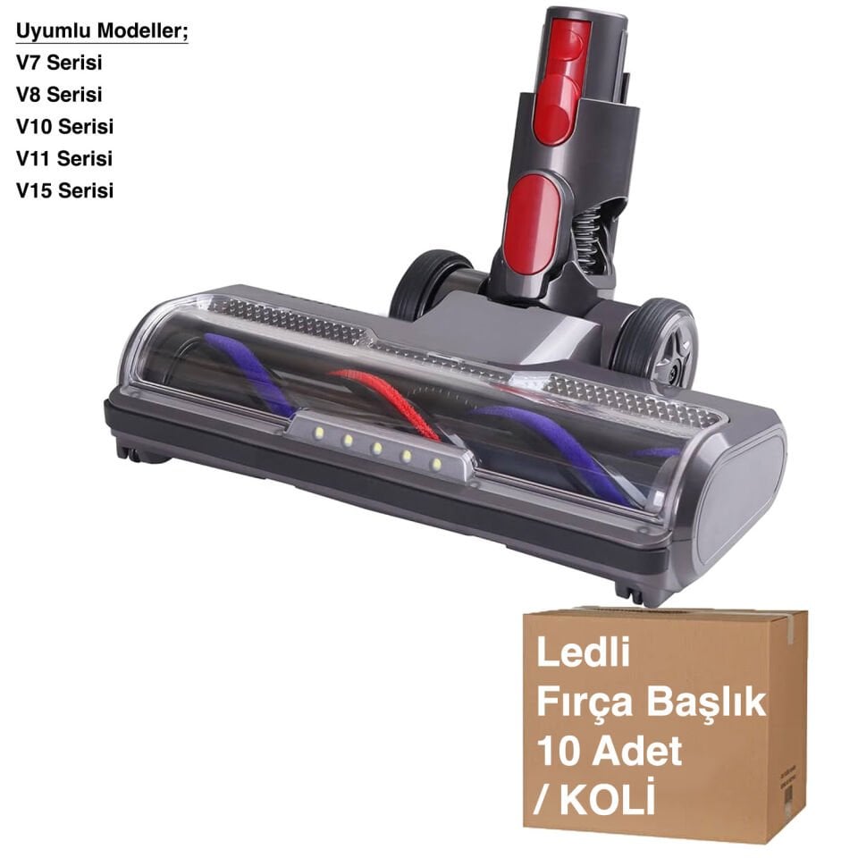 Kıl Fırça Başlığı V7-V11 Led Işıklı - Avantajlı Toptan Fiyat  Koli - 10 Adet