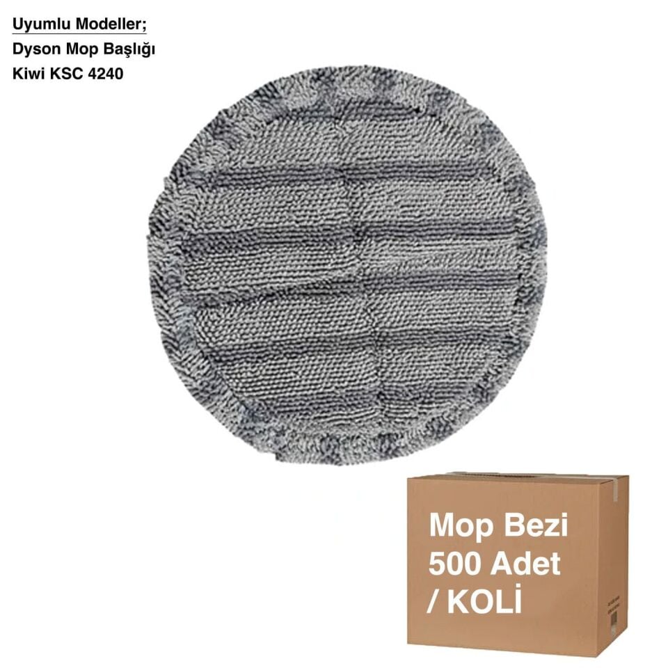 Mop Başlığı için Yuvarlak Mop Bezi - Avantajlı Toptan Fiyat  Koli - 500 Adet