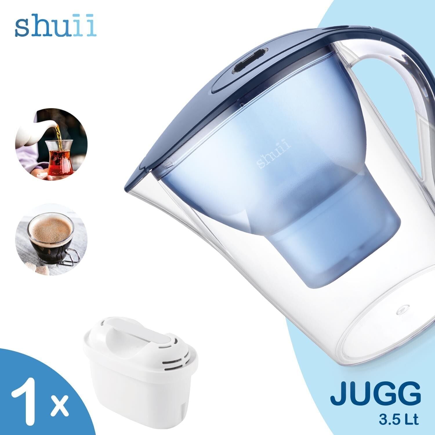 Jugg Su Arıtma Sürahisi - Avantajlı Toptan Fiyat  Koli - 10 Adet