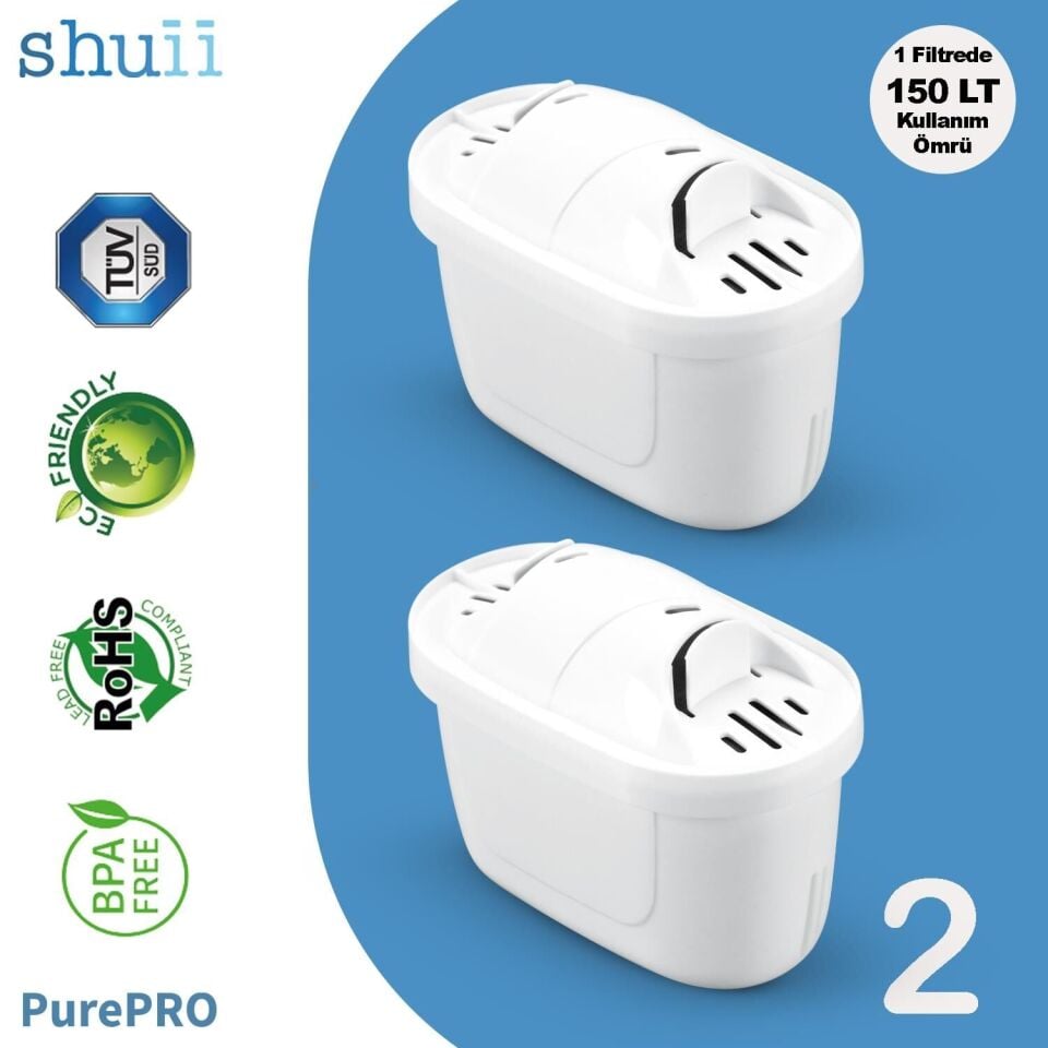 PurePRO Su Filtresi Kartuşu 2 Adet - Avantajlı Toptan Fiyat  Koli - 60 Adet