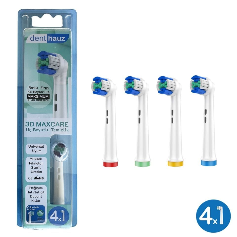 3D Maxcare Yedek Diş Fırçası Başlığı 4 Adet - Avantajlı Toptan Fiyat