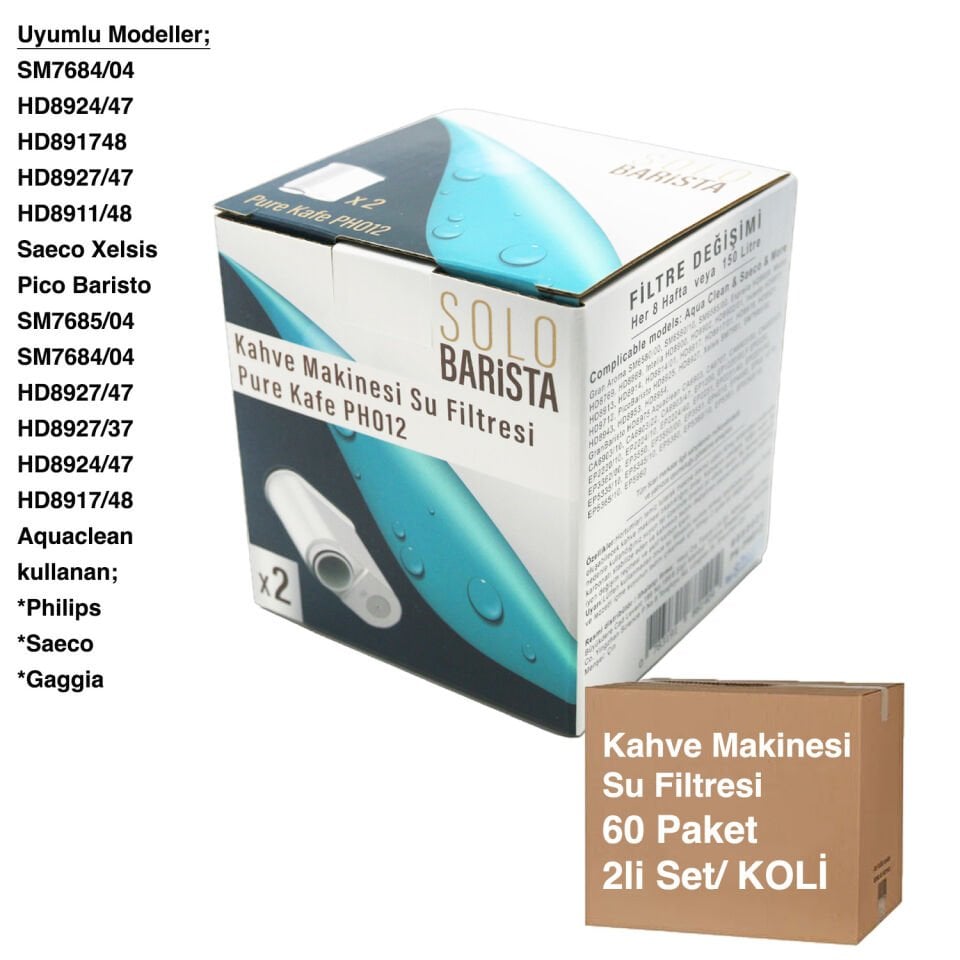 Pure Kafe PH012 Kahve Makinası Filtresi 2 Adet - Avantajlı Toptan Fiyat  Koli - 60 Adet