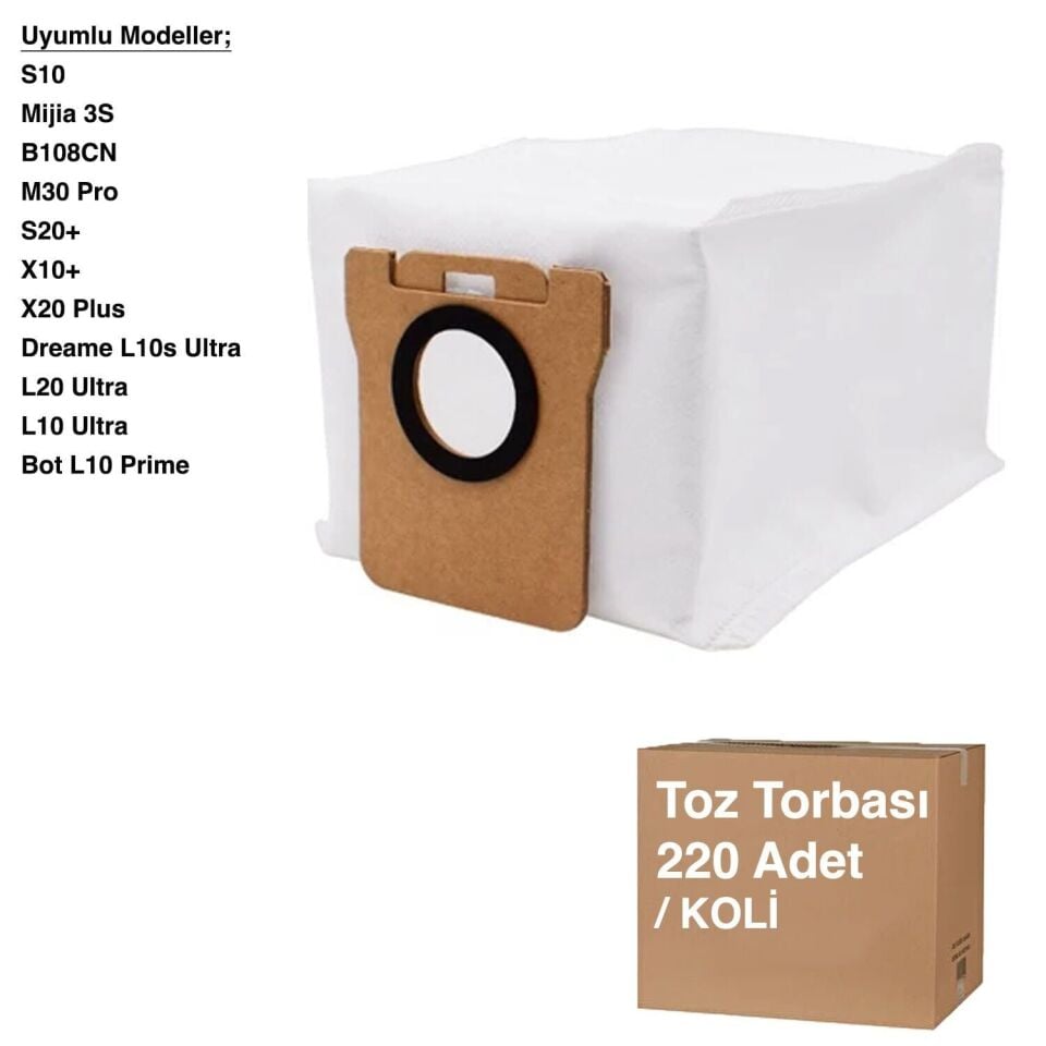 X10 X20 Toz Torbası - Avantajlı Toptan Fiyat (Yerli üretim)  Koli - 300 Adet