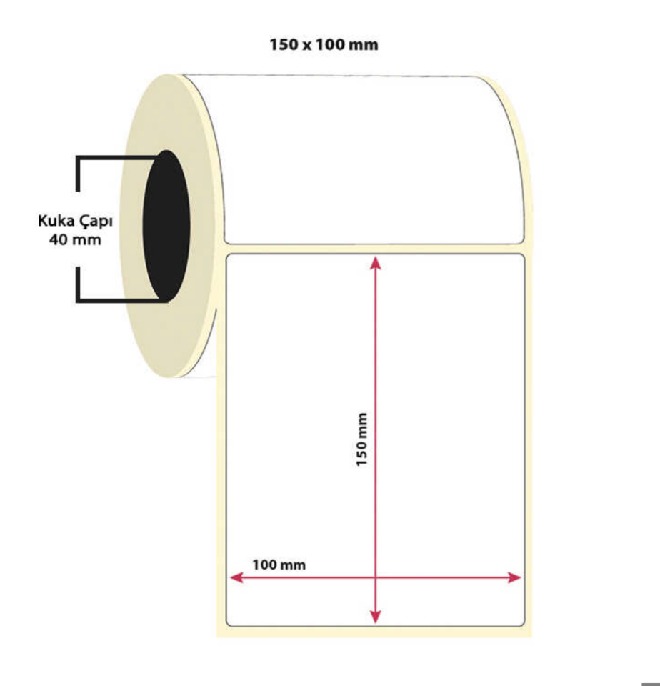 Termal Etiket 100x150 - 300 Sarım  Koli - 24 Adet