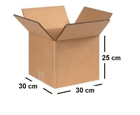 Çift Oluklu Koli 30x30x25 8 Desi